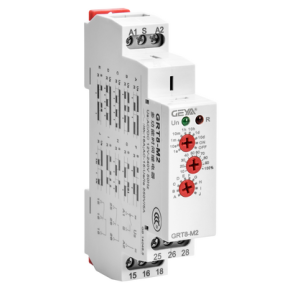 GRT8-M2 AC/DC 12-240V RELE TEMPORIZADOR MULTIFUNCION  GEYA