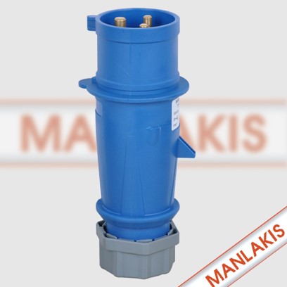 M163 ENCHUFE INDUSTRIAL 3P 32A + T AZUL MANLAKIS