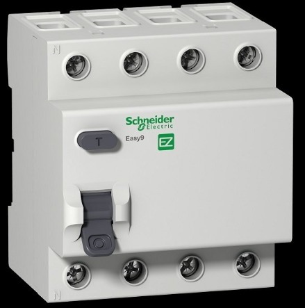 Easy9 RCCB 4P 25A 30MA AC-type 400V EZ9R36425 : SCHNEIDER EZ