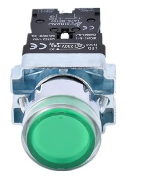 LAY5-BW3361 PULSADOR LUMINOSO 220VAC VERDE MAXYM