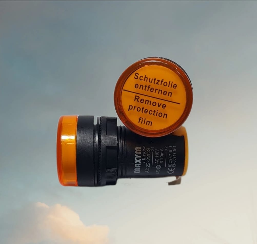 AD22-22DS PILOTO LED 22mm 110VAC AMBAR MAXYM