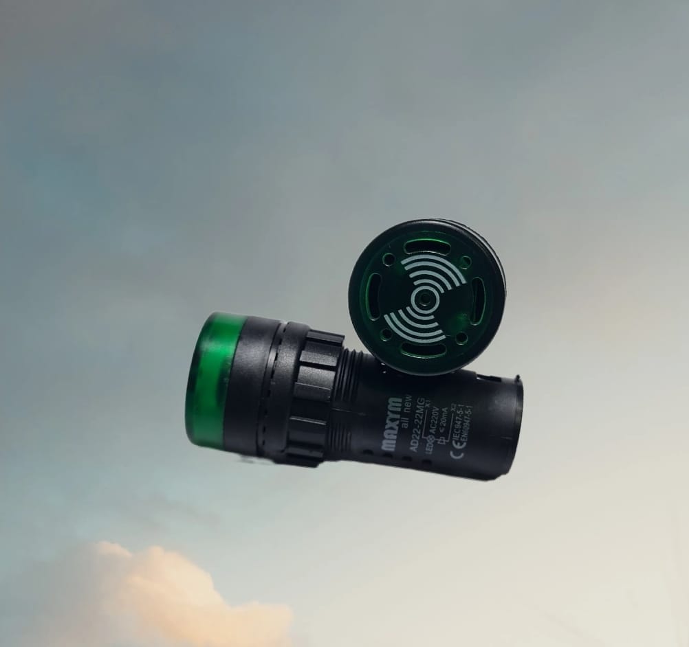 AD22-22MG 220 PILOTO ZUMBADOR BUZER 22MM VERDE 220VAC MAXYM