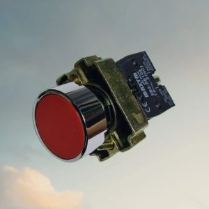 LAY5-BA42 PULSADOR RASANTE 22mm ROJO NC MAXYM