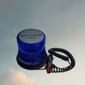 48-A CIRCULINA ESTROBOSCOPICA Y ROTATIVO LED BASE IMANTADA10-30VDC AZUL MAXYM