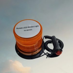 48-Y CIRCULINA ESTROBOCOPICA Y ROTATIVO LED BASE IMANTADO  10-30VDC AMBAR MAXYM