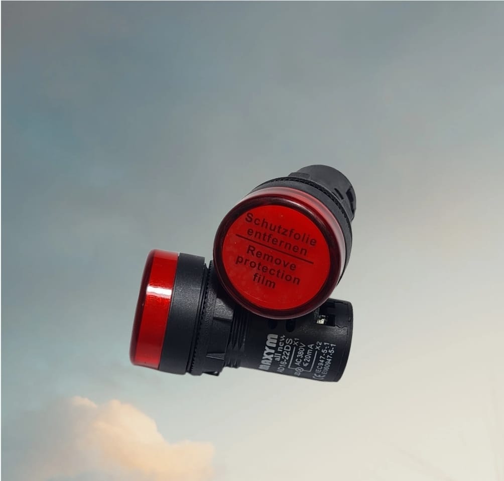 INDICADOR PILOTO LED ROJO 22mm 380VAC AD22-22DS MAXYM