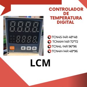 TCN4S-14RV CONTROLADOR DE TEMPERATURA 48X48MM 100-240VAC K/J/PT100 LCM