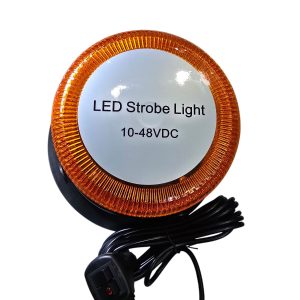 CIRCULINA ESTROBOSCOPICA AMBAR IMANTADA TIPO ECCO 200*138MM 10-48VDC 5MTS CABLE COLOR AMBAR MAXYM RD-305