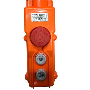 COB-61H TECLE DE MANDO NARANJA 2 PULSADORES + EMERGENCIA MAXYM