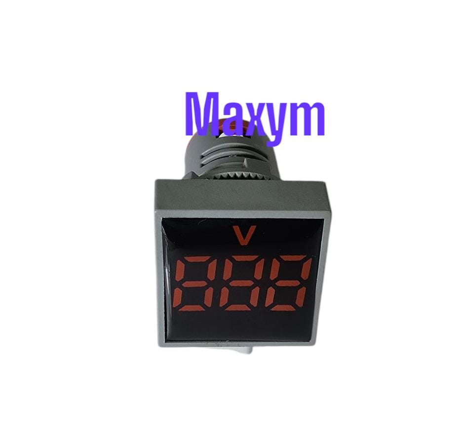 AD101-22VMS/R PILOTO INDICADOR DE VOLTAJE 22mm 20-500VAC ROJO CUADRADO MAXYM