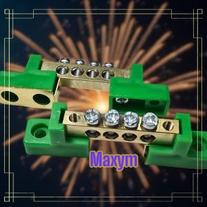 JHT7-0409 BORNERA TIERRA PVC  4 PUNTOS VERDE  MAXYM