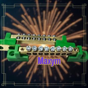 JHT7-0809 BORNERA DE TIERRA PVC 8 PUNTOS VERDE MAXYM