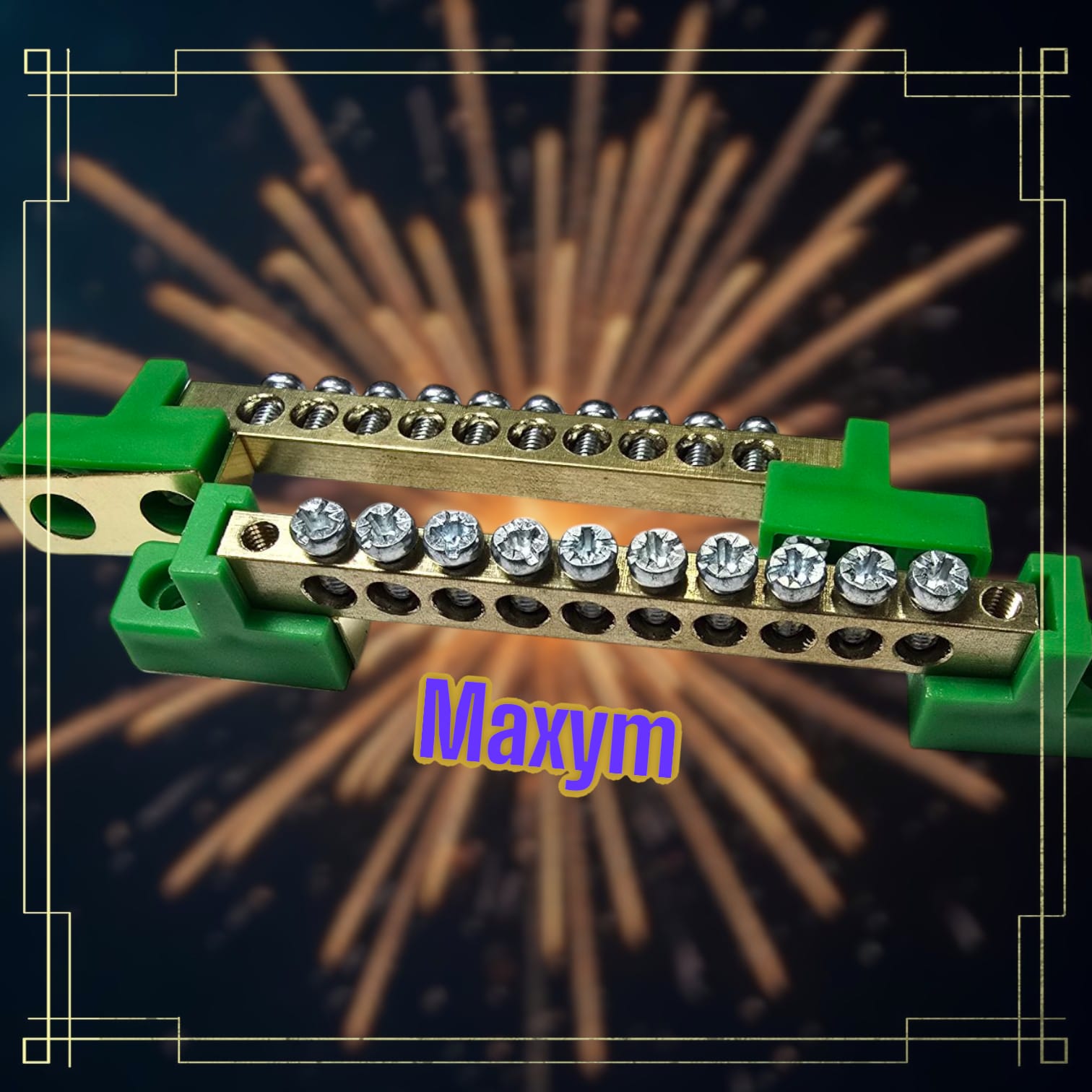 JHT7-0609 BORNERA DE TIERRA PVC 10 PUNTOS VERDE MAXYM