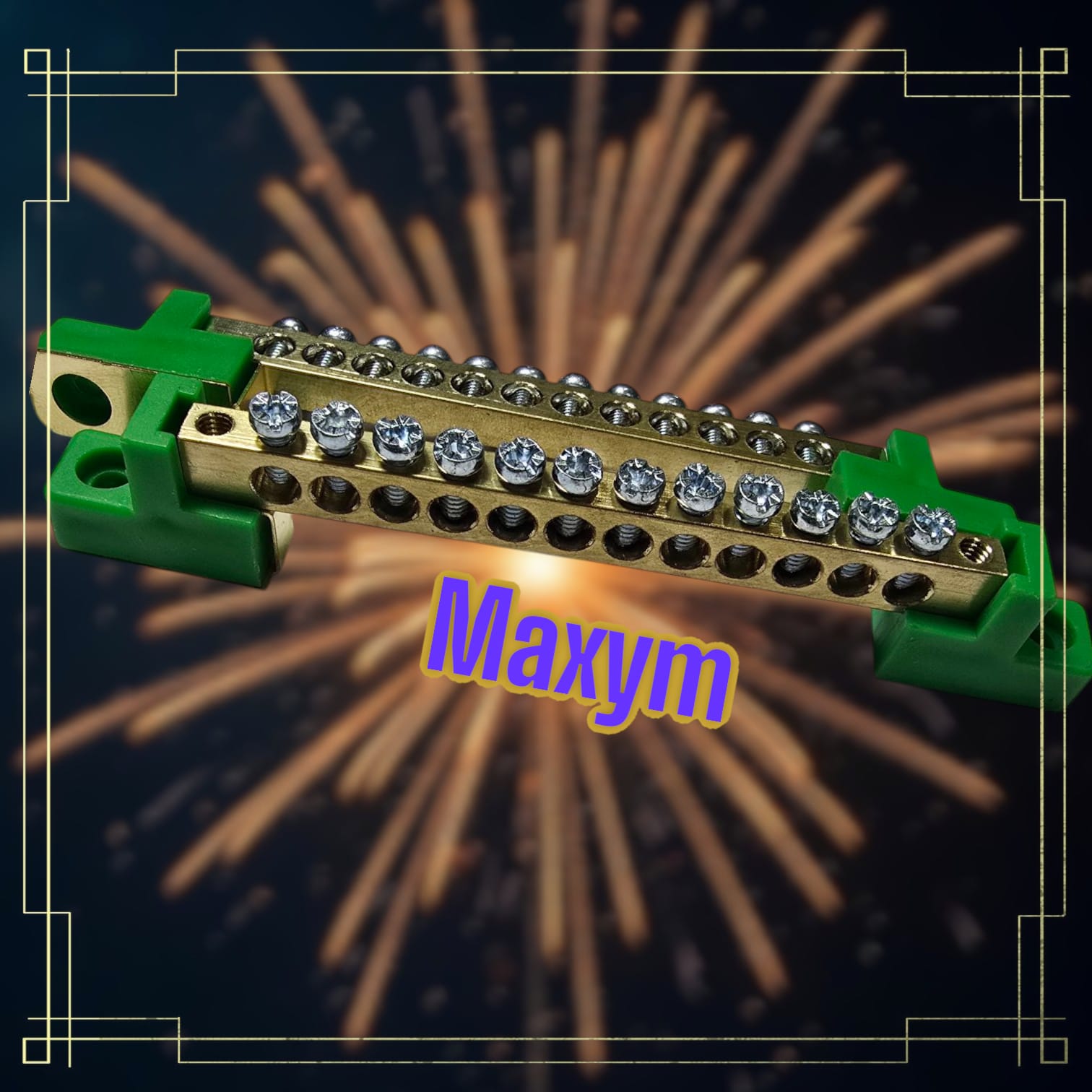 JHT7-1209 BORNERA TIERRA12 PUNTOS PVC VERDE MAXYM