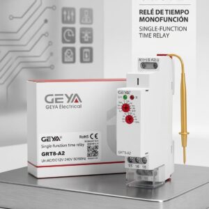 GRT8-A2  RELE TEMPORIZADOR TIPO GALLETA  DE FUNCION UNICA  GEYA