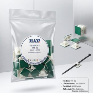 PORTA CINTILLO   20 X 20 BLANCO TM-20 MAX
