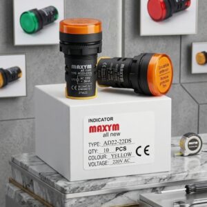 AD22-22DS PILOTO INDICADOR LED 22mm 220VAC AMBAR MAXYM