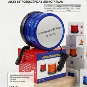 72-A CIRCULINA ESTROBOSCOPICA Y ROTATIVO LED 10-30VDC AZUL MAXYM