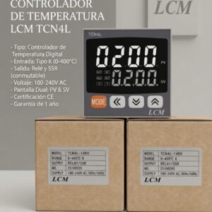 TCN4L-14RV CONTROLADOR DE TEMPERATURA 96X96MM 100-240VAC K/J/PT100 LCM