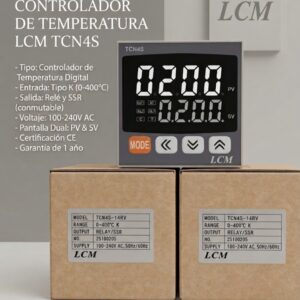 TCN4S-14RV CONTROLADOR DE TEMPERATURA 48X48MM 100-240VAC K/J/PT100 LCM
