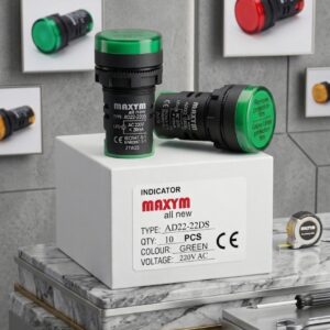 AD22-22DSG PILOTOS  DE SEÑALIZACION LED  VERDE 22mm 220VAC  MAXYM