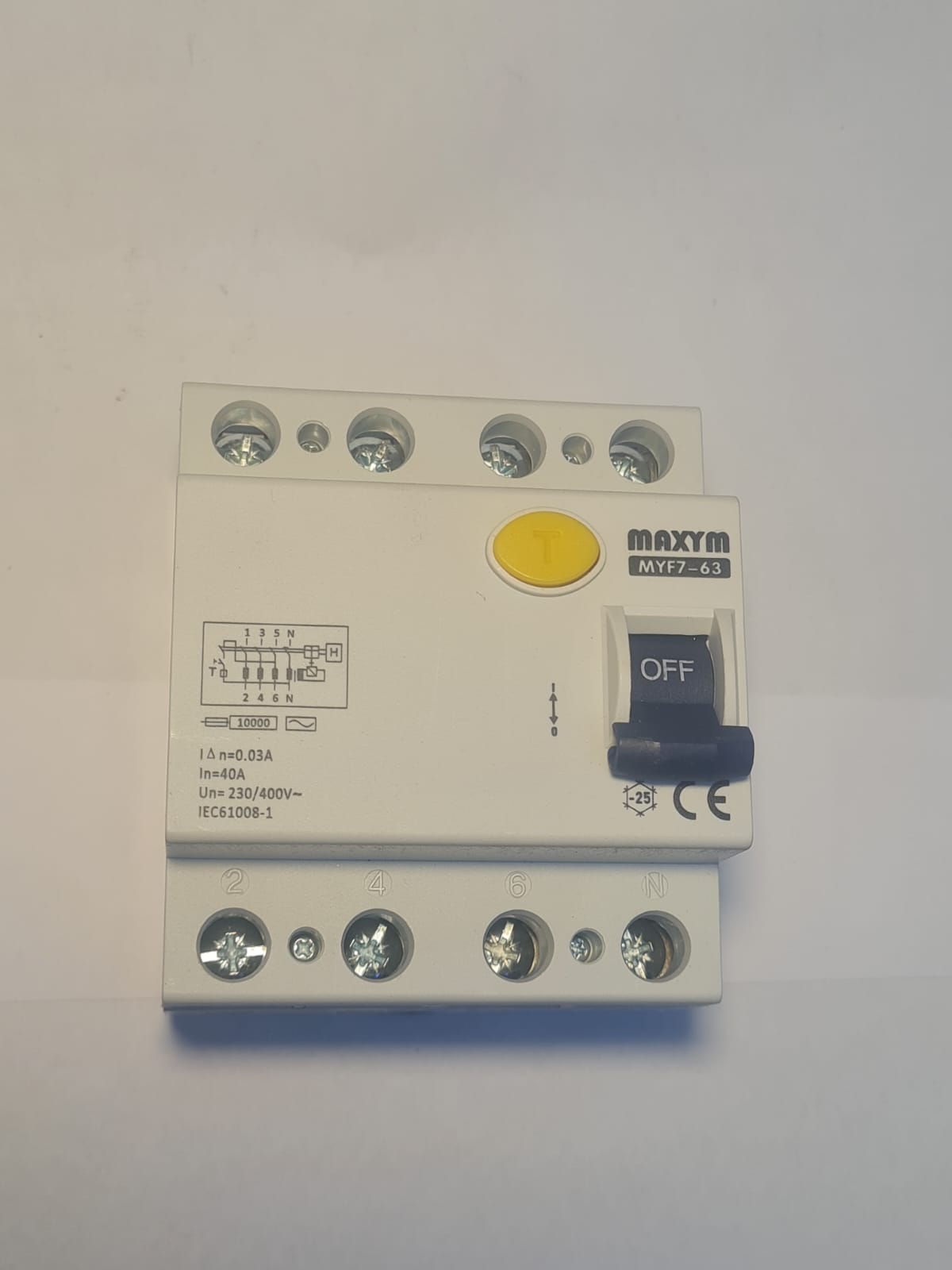 INTERRUPTOR DIFERENCIAL 4P 40A 30MA MAXYM : MAXYM