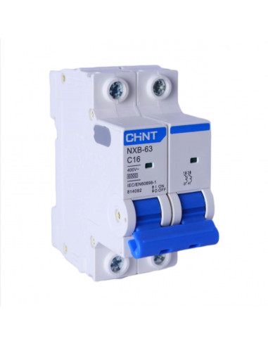 NXB-63 INTERRUPTOR TERMOMAGNETICO 2P 16A 6KA CHINT
