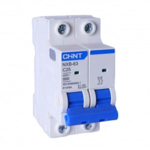 NXB-63 INTERRUPTOR TERMOMAGNETICO 2P 25A 6KA CHINT