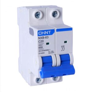 NXB-63 INTERRUPTOR TERMOMAGNETICO 2P 20A 6KA CHINT