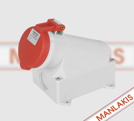 M1425 TOMA ADOSADO 3P 32A + T IP44 MANLAKIS