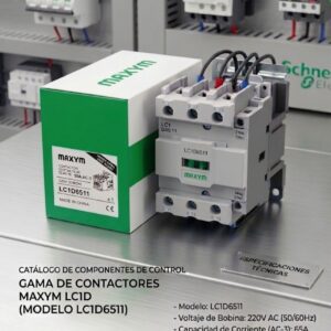 LC1D 6511 CONTACTOR TRIFASICO 65A 1NO 1NC 230VAC 50/60HZ MAXYM